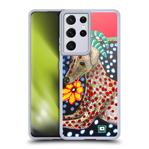 Mad Dog Art Gallery Dogs 2 Greyhound Soft Gel Case for Samsung Galaxy S21 Ultra 5G & MagSafe