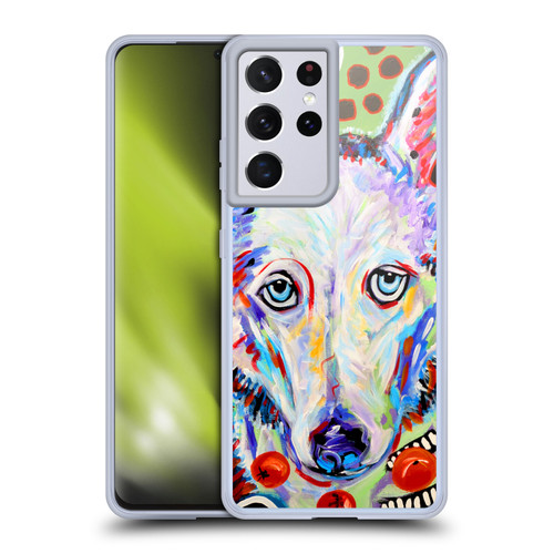Mad Dog Art Gallery Dogs 2 Husky Doo Soft Gel Case for Samsung Galaxy S21 Ultra 5G & MagSafe