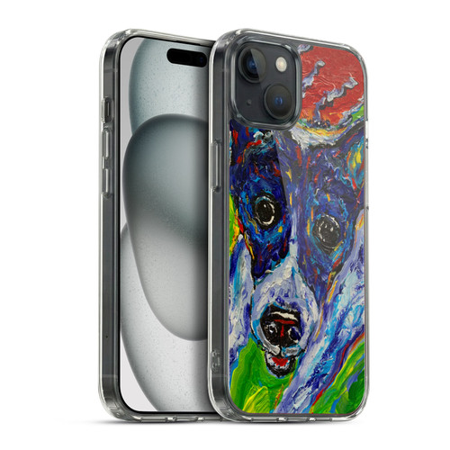Mad Dog Art Gallery Dog 5 Staring Soft Gel Case for Apple iPhone 15 Plus & MagSafe