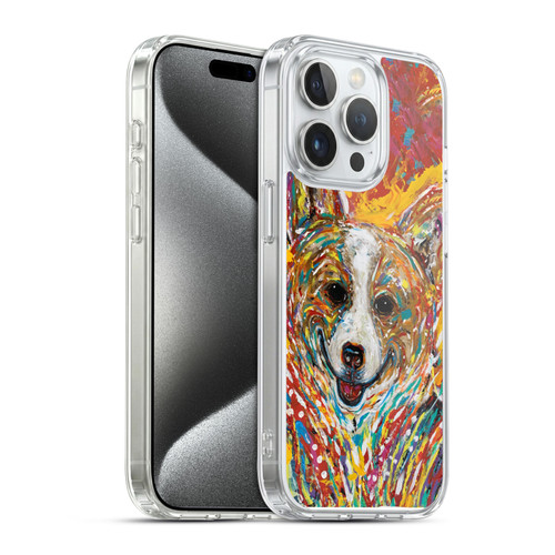 Mad Dog Art Gallery Dog 5 Corgi Soft Gel Case for Apple iPhone 15 Pro & MagSafe