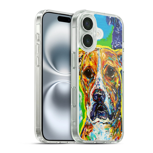 Mad Dog Art Gallery Dog 5 Boxer Soft Gel Case for Apple iPhone 16 & MagSafe