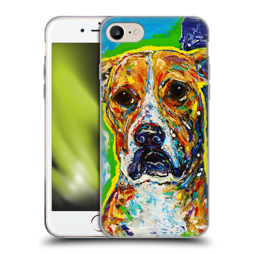 Mad Dog Art Gallery Dog 5 Boxer Soft Gel Case for Apple iPhone 7 / 8 / SE 2020 & 2022 & MagSafe