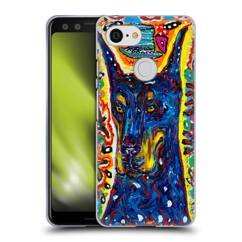 Mad Dog Art Gallery Dog 5 Doberman Soft Gel Case for Google Pixel 3