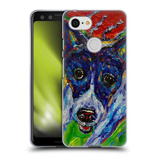 Mad Dog Art Gallery Dog 5 Staring Soft Gel Case for Google Pixel 3