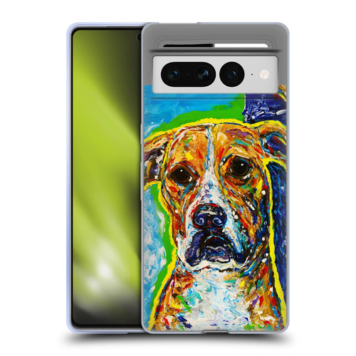 Mad Dog Art Gallery Dog 5 Boxer Soft Gel Case for Google Pixel 7 Pro