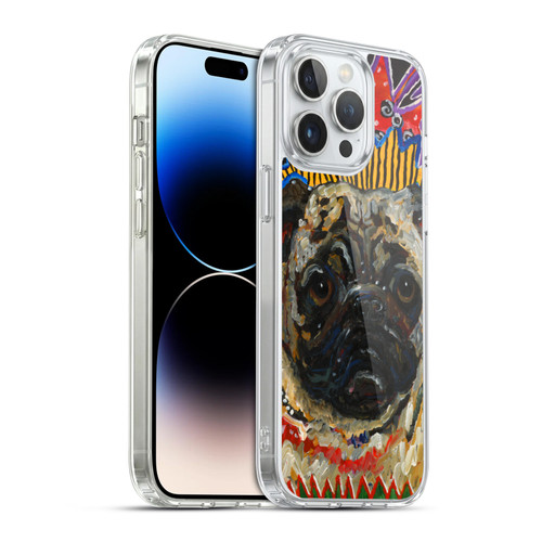Mad Dog Art Gallery Dogs Pug Soft Gel Case for Apple iPhone 14 Pro Max & MagSafe