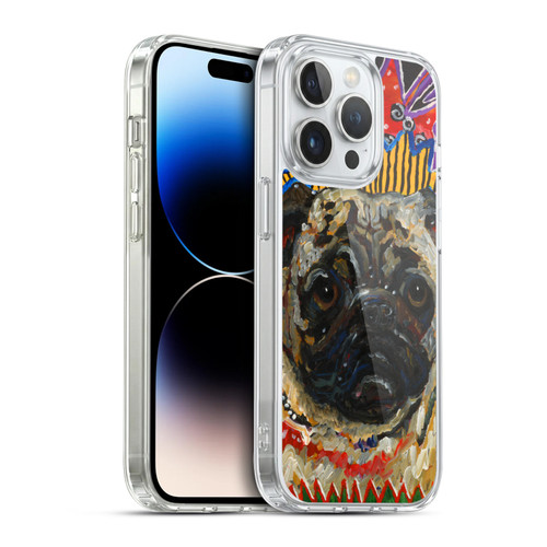 Mad Dog Art Gallery Dogs Pug Soft Gel Case for Apple iPhone 14 Pro & MagSafe