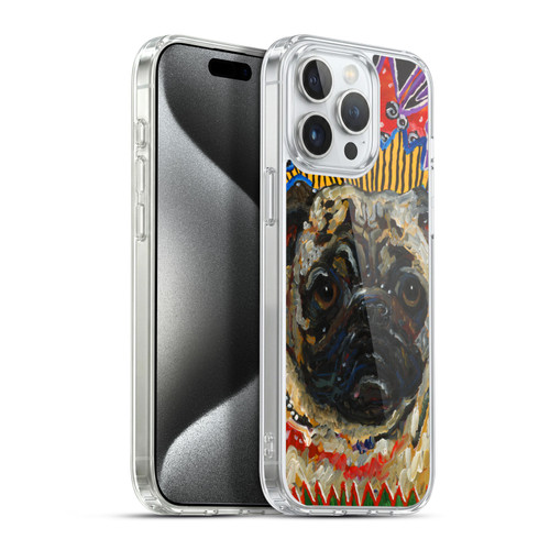 Mad Dog Art Gallery Dogs Pug Soft Gel Case for Apple iPhone 15 Pro Max & MagSafe
