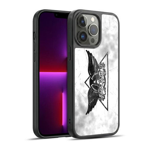 Aerosmith Black And White Triangle Winged Logo Gel Armour Case For Apple iPhone 13 Pro Max