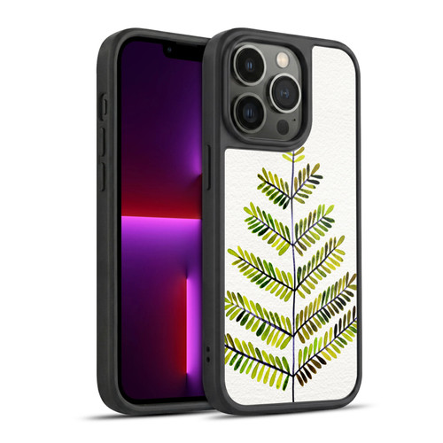 Cat Coquillette Nature Leaflets Green Gel Armour Case For Apple iPhone 13 Pro