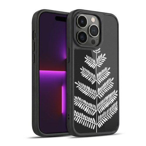 Cat Coquillette Nature Leaflets Black Gel Armour Case For Apple iPhone 14 Pro