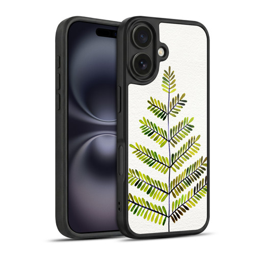Cat Coquillette Nature Leaflets Green Gel Armour Case For Apple iPhone 16