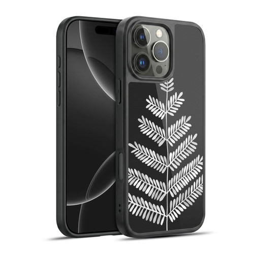 Cat Coquillette Nature Leaflets Black Gel Armour Case For Apple iPhone 16 Pro Max