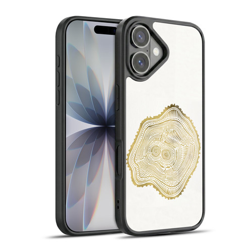 Cat Coquillette Nature Gold Peach Leaf Gel Armour Case For Apple iPhone 17
