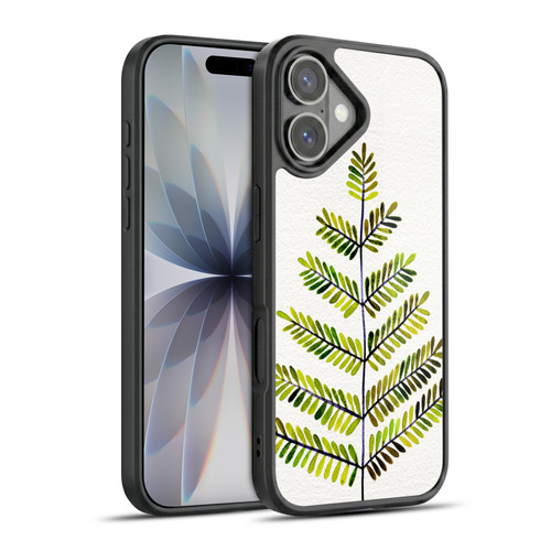 Cat Coquillette Nature Leaflets Green Gel Armour Case For Apple iPhone 17