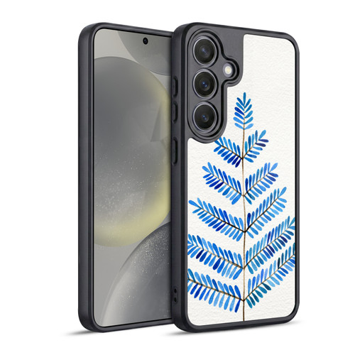 Cat Coquillette Nature Leaflets Blue Gel Armour Case For Samsung Galaxy S24 5G