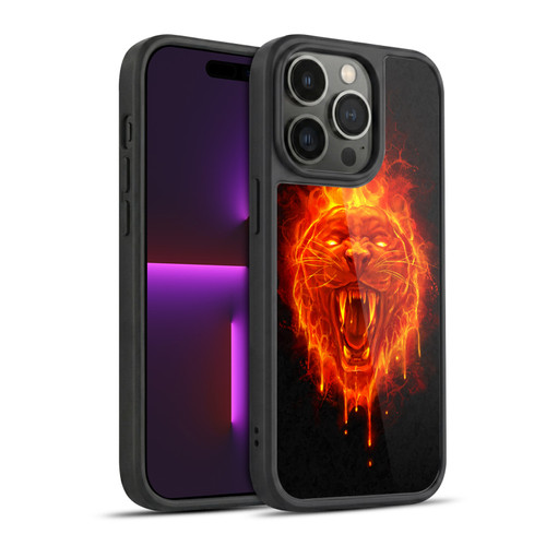 Christos Karapanos Horror Flaming Cat Gel Armour Case For Apple iPhone 14 Pro
