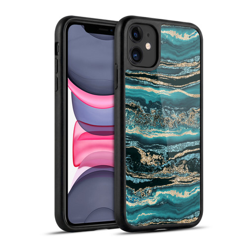 LebensArt Gemstone Marble Luxury Turquoise Gel Armour Case For Apple iPhone 11