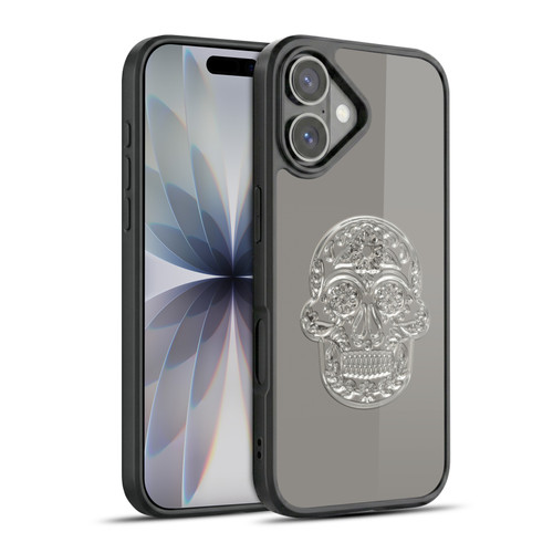LebensArt Pastels Silver Skull Gel Armour Case For Apple iPhone 17