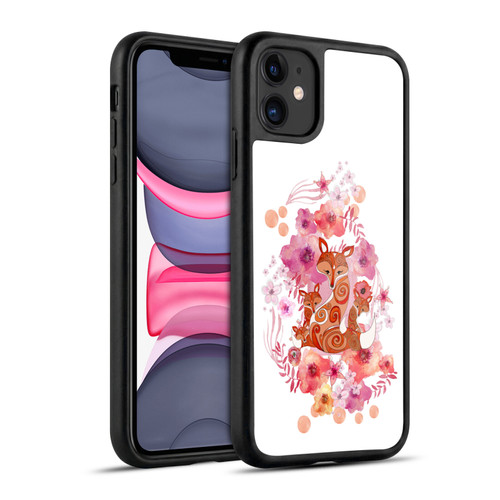 Monika Strigel Animals And Flowers Fox Family Gel Armour Case For Apple iPhone 11