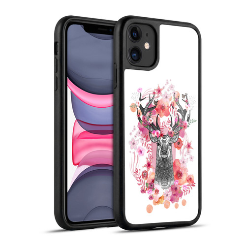 Monika Strigel Animals And Flowers Stag Aztec Gel Armour Case For Apple iPhone 11