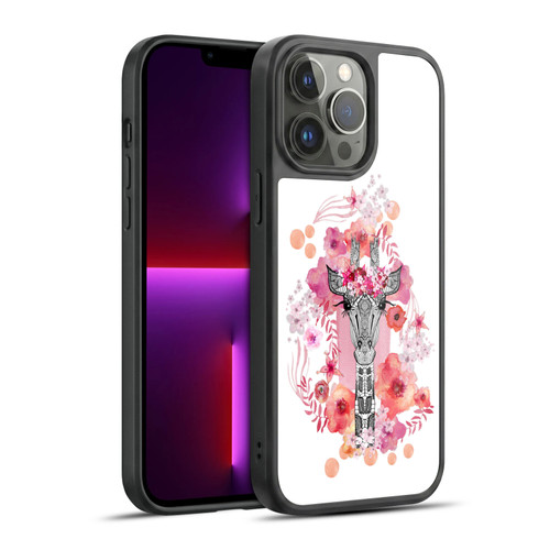 Monika Strigel Animals And Flowers Giraffe Gel Armour Case For Apple iPhone 13 Pro Max