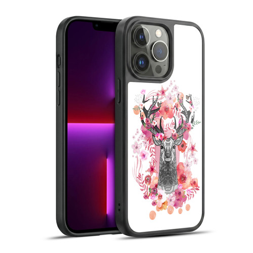 Monika Strigel Animals And Flowers Stag Aztec Gel Armour Case For Apple iPhone 13 Pro Max