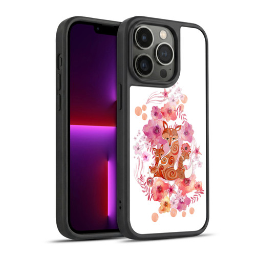 Monika Strigel Animals And Flowers Fox Family Gel Armour Case For Apple iPhone 13 Pro