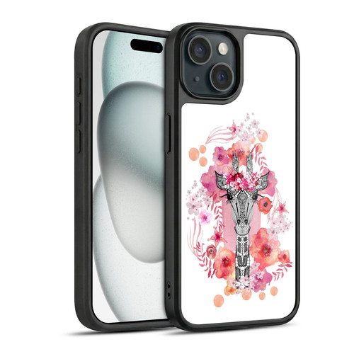 Monika Strigel Animals And Flowers Giraffe Gel Armour Case For Apple iPhone 15