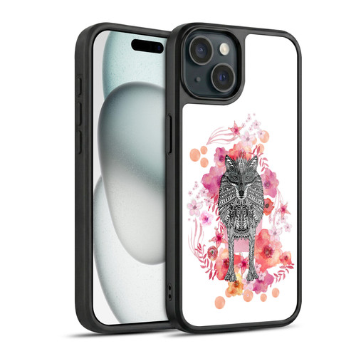 Monika Strigel Animals And Flowers Wolf Gel Armour Case For Apple iPhone 15