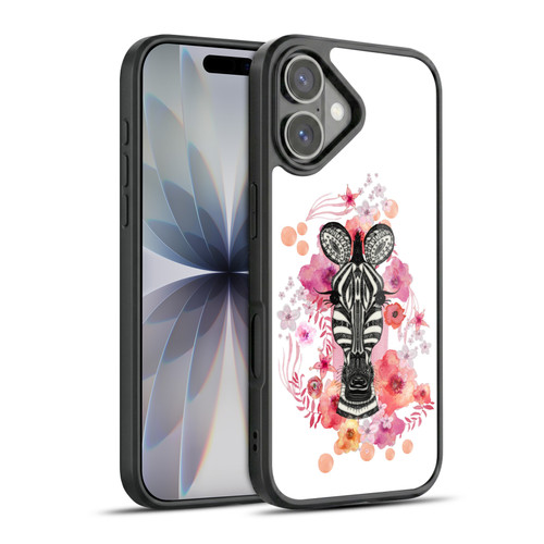 Monika Strigel Animals And Flowers Zebra Gel Armour Case For Apple iPhone 17