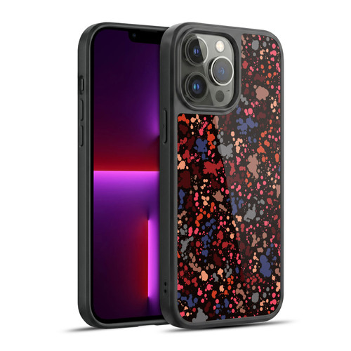 Ninola Patterns Dark Colourful Splatter Drops Gel Armour Case For Apple iPhone 13 Pro Max