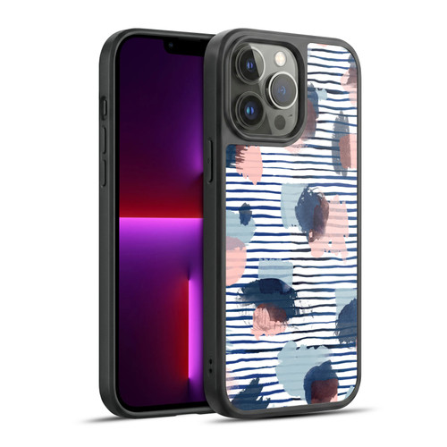 Ninola Patterns Graphic Thoughts Dots Blue Gel Armour Case For Apple iPhone 13 Pro Max