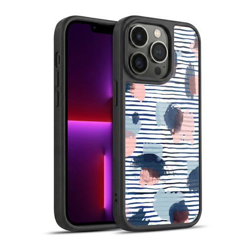 Ninola Patterns Graphic Thoughts Dots Blue Gel Armour Case For Apple iPhone 13 Pro