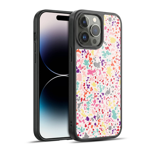 Ninola Patterns Colourful Splatter Drops Gel Armour Case For Apple iPhone 14 Pro Max