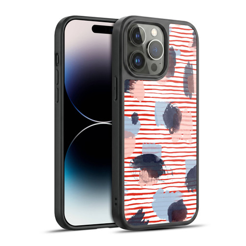 Ninola Patterns Graphic Thoughts Dots Red Gel Armour Case For Apple iPhone 14 Pro Max