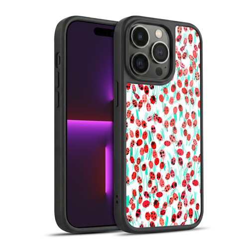 Ninola Patterns Ladybugs On Grass Gel Armour Case For Apple iPhone 14 Pro