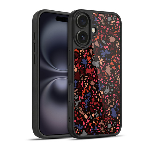 Ninola Patterns Dark Colourful Splatter Drops Gel Armour Case For Apple iPhone 16