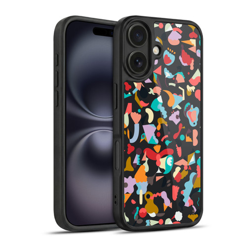 Ninola Patterns Imaginary Geo Animals Black Gel Armour Case For Apple iPhone 16