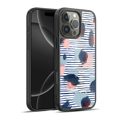 Ninola Patterns Graphic Thoughts Dots Blue Gel Armour Case For Apple iPhone 16 Pro Max
