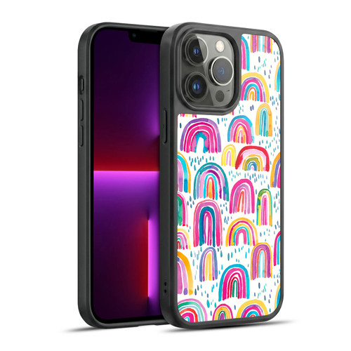 Ninola Patterns 4 Colourful Watercolour Rainbows Gel Armour Case For Apple iPhone 13 Pro Max