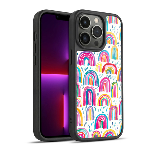 Ninola Patterns 4 Colourful Watercolour Rainbows Gel Armour Case For Apple iPhone 13 Pro