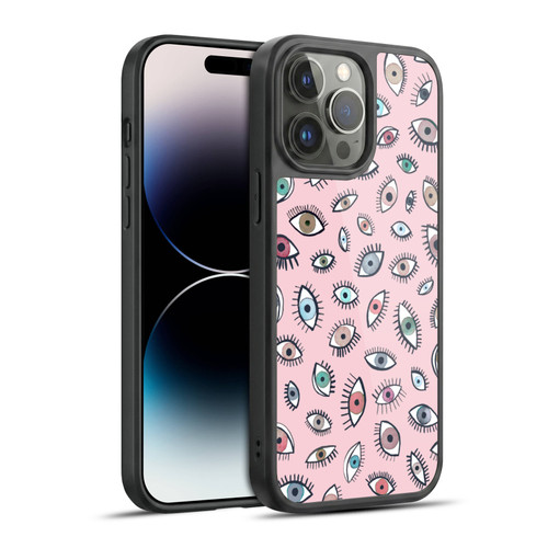 Ninola Patterns 4 Eyes Pink Gel Armour Case For Apple iPhone 14 Pro Max