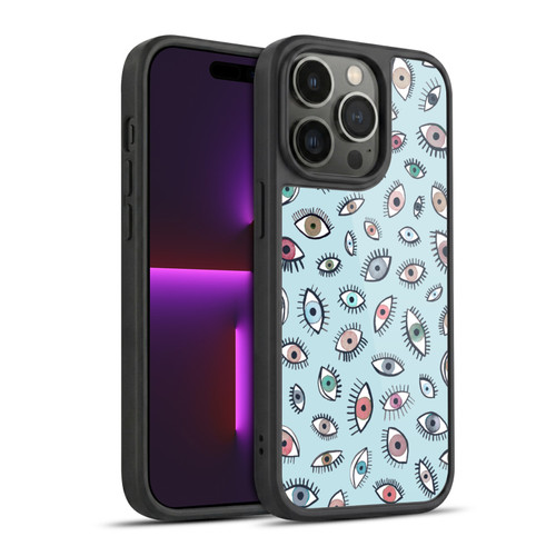 Ninola Patterns 4 Eyes Blue Gel Armour Case For Apple iPhone 14 Pro