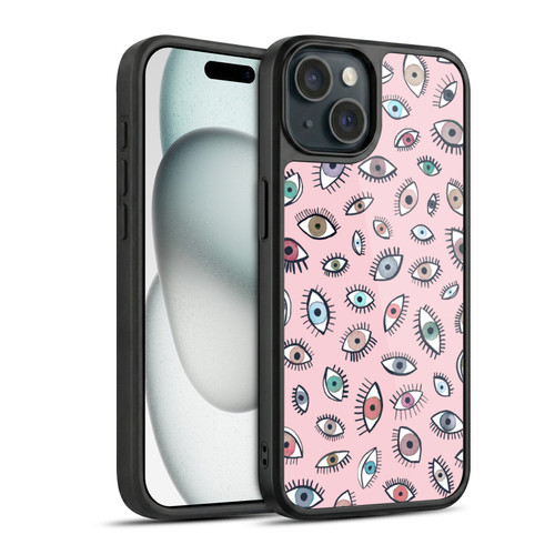 Ninola Patterns 4 Eyes Pink Gel Armour Case For Apple iPhone 15