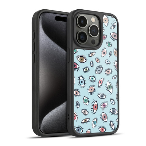 Ninola Patterns 4 Eyes Blue Gel Armour Case For Apple iPhone 15 Pro