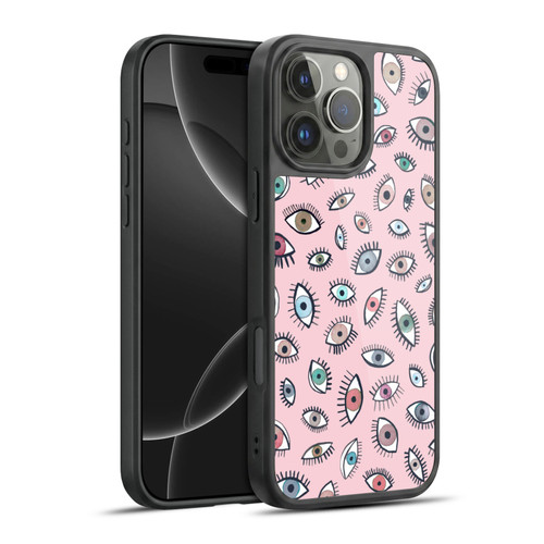 Ninola Patterns 4 Eyes Pink Gel Armour Case For Apple iPhone 16 Pro Max