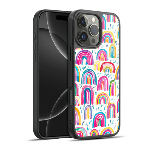 Ninola Patterns 4 Colourful Watercolour Rainbows Gel Armour Case For Apple iPhone 16 Pro Max