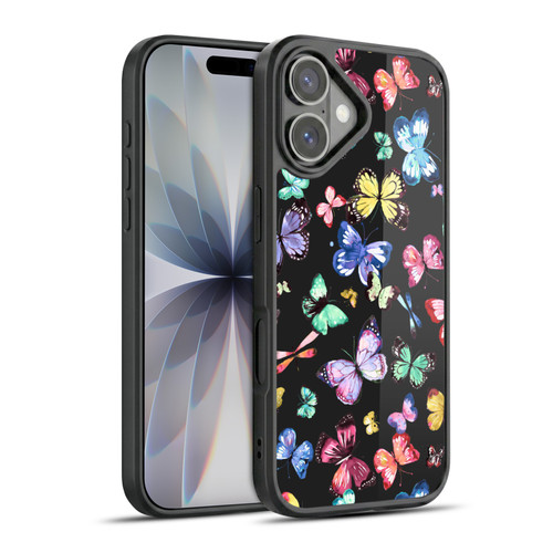 Ninola Patterns 4 Butterflies Black Multi Gel Armour Case For Apple iPhone 17