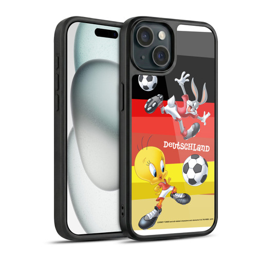 Looney Tunes Flag Graphics Germany Bugs Bunny & Tweety Gel Armour Case For Apple iPhone 15